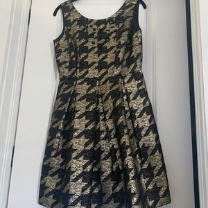 M60 Metallic Gold and Black Cocktail Dress